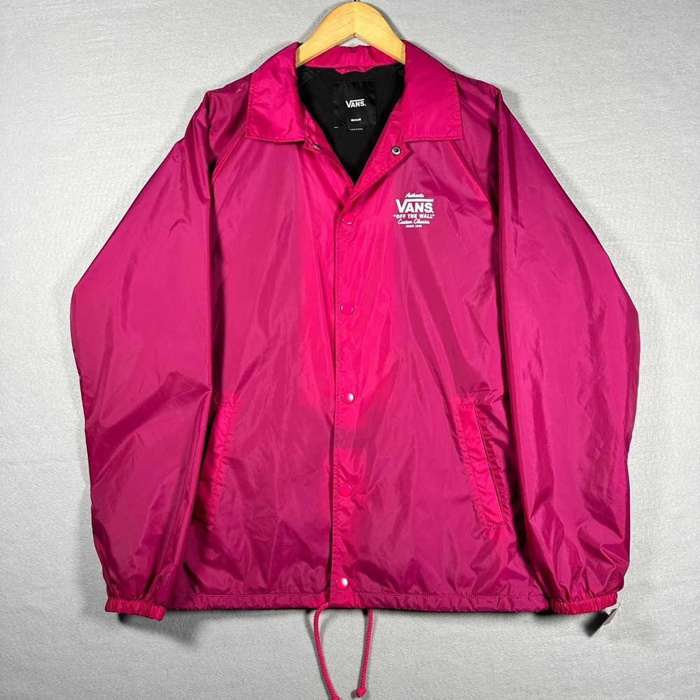 Vans Off The Wall Custom Classics Coaches Jacket Magenta Pink Mens Medium
